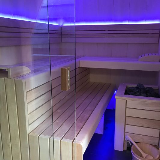 5 meter gekleurde COB led strip IP65/67 24V - Blauwe kleur - 384 leds p/m