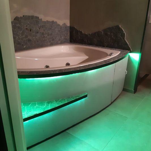 5 meter gekleurde COB led strip IP65/67 24V - Groene kleur - 384 leds p/m