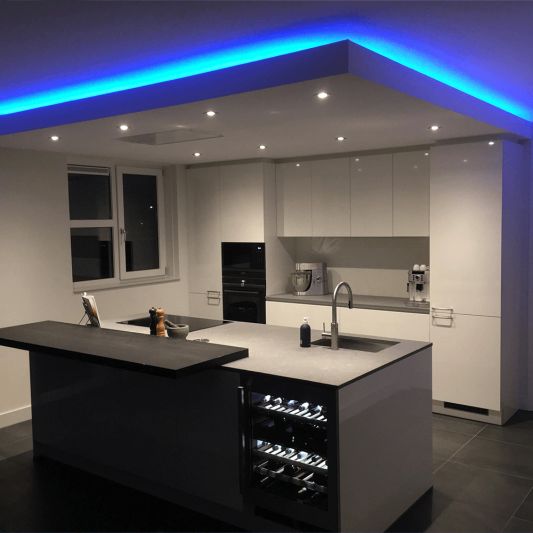 5 meter gekleurde led strip IP20 12V of 24V - Blauwe kleur - 120 leds p/m