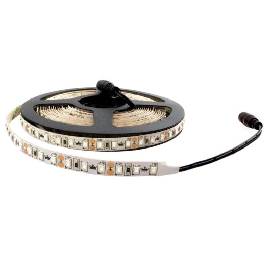 5 meter gekleurde led strip IP20 12V of 24V - Oranje kleur - 120 leds p/m