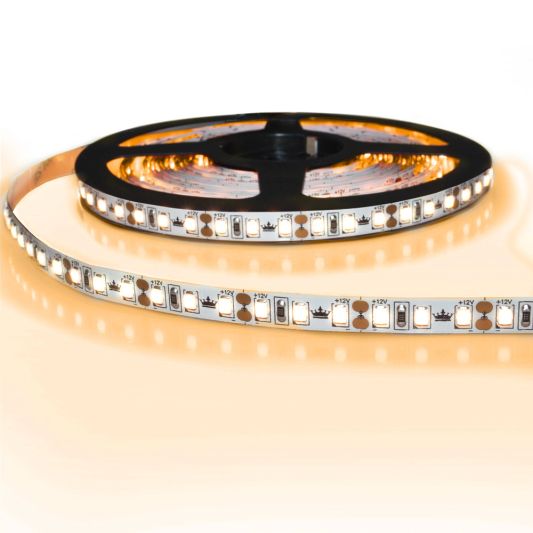 5 meter gekleurde led strip IP20 12V of 24V - Oranje kleur - 120 leds p/m