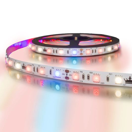 5 meter groei led strip IP20 24V - R:W:R:B=2:1:2:1 - 60 leds p/m