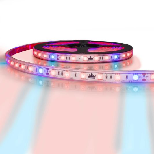 5 meter groei led strip IP65/67 24V - R:B=5:1 - 60 leds p/m