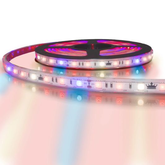 5 meter groei led strip IP65/67 24V - R:W:R:B=2:1:2:1 - 60 leds p/m