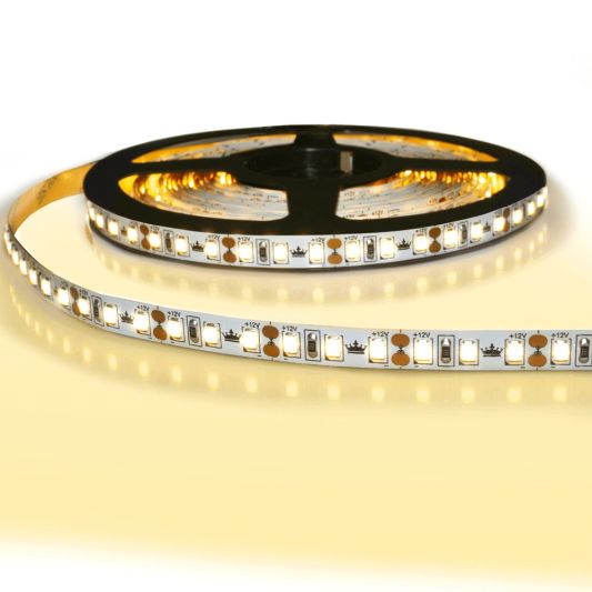 5 meter led strip IP20 12V of 24V - Extra warm wit 2400K - 120 leds p/m