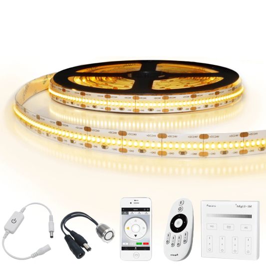 5 meter led strip Warm Wit Pro 420 - complete set