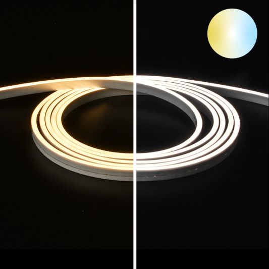 5 meter Neon Led Flex Dual White Midi recht - losse strip