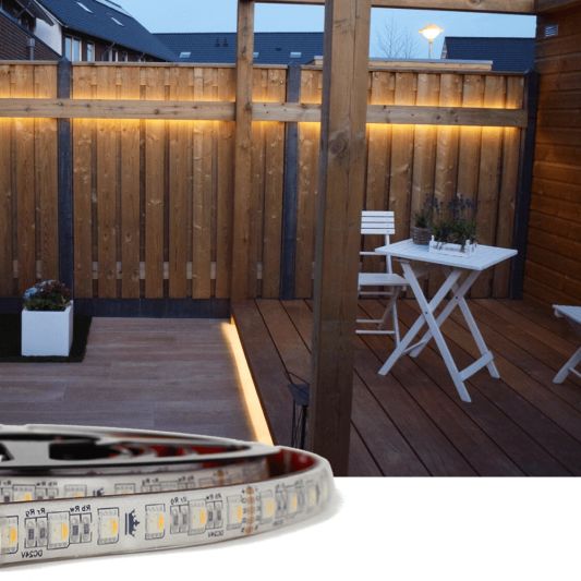 5 meter RGBW led strip voor buiten losse strip