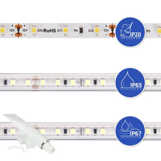 50 METER - 6000 LEDS complete led strip set Helder Wit