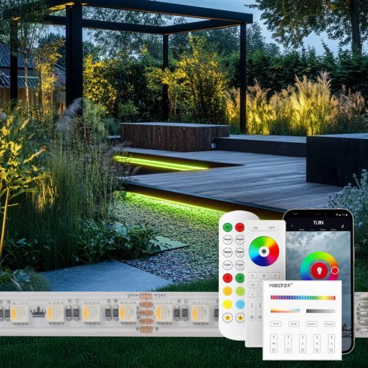 6 meter RGBW led strip voor buiten complete set