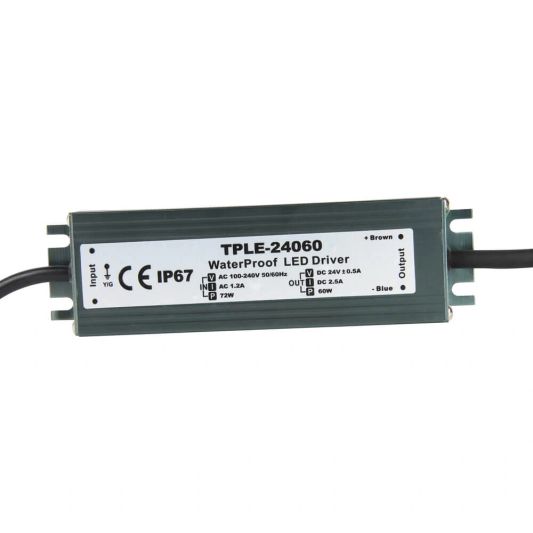 60 Watt - 24V / 2,5A waterdichte adapter voor Zigbee buitenverlichting
