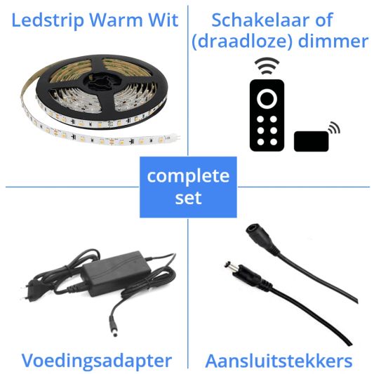 7 METER - 420 LEDS complete led strip set Warm Wit