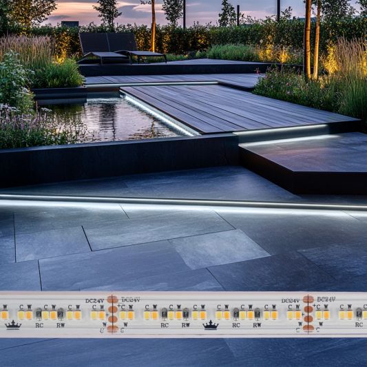 7 meter Dual White led strip voor buiten losse strip