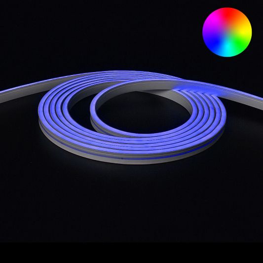 7 meter Neon Led Flex RGB Midi Recht - losse strip