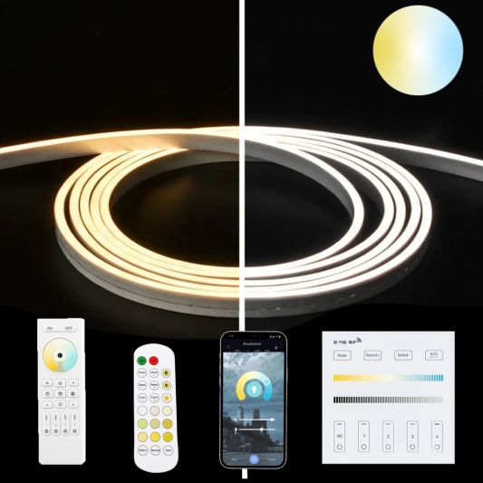 7,5 meter LED flex Dual White Midi recht - complete set verlichting