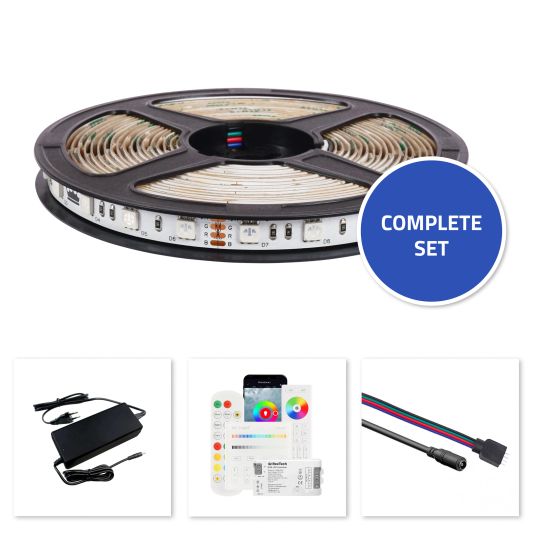 8 meter RGB led strip complete set - 480 leds