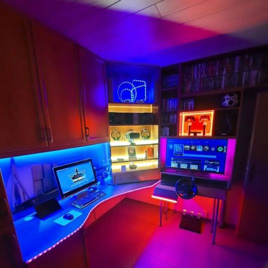 8 meter RGB Neon LED flex Midi Top View - complete set neon verlichting