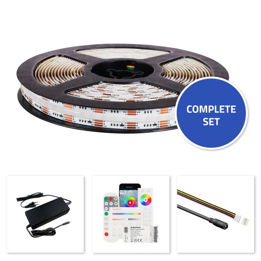 8 meter RGBWW led strip prime met 840 leds p/m - complete set