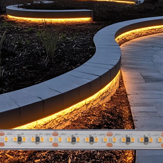 8 meter Warm Wit led strip voor buiten losse strip