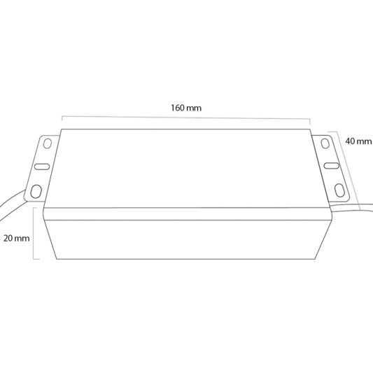 80 Watt - 24V / 3.3A waterdichte adapter voor led strips
