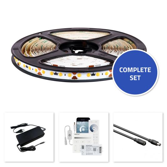 9 meter led strip Helder wit - complete set - Basic 128 leds p/m