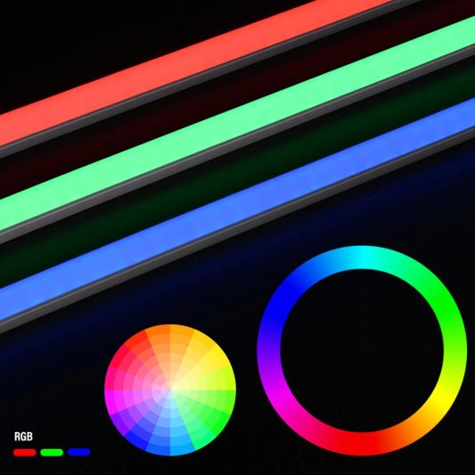 9 meter Neon Led Flex RGB Midi Top View - losse strip