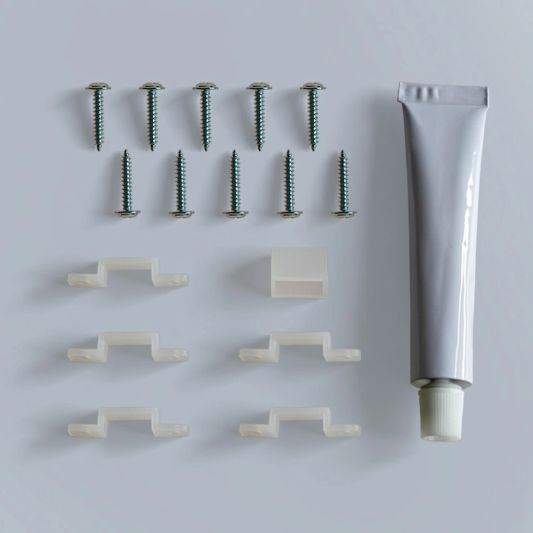 Accessoiresetje met eindkapje en tube lijm (230 volt)