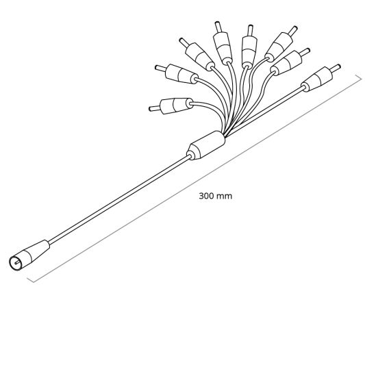 ADAPTER KABEL SPLITTER in 8 delen