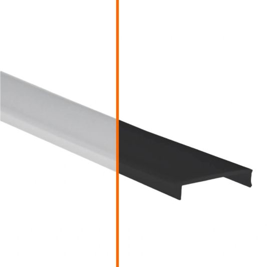 Afdekkap voor breed ledprofiel opbouw hoog 1-4 meter