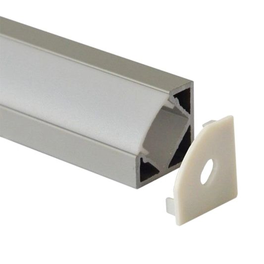 Bedverlichting 1 zijde complete set 1 meter LED strip warm wit met bewegingssensor en hoekprofiel