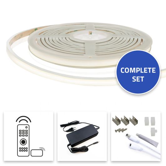 COB Neon inclusief profiel - Overal knipbaar - Warm wit set - 10m