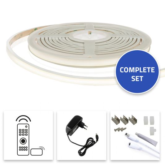 COB Neon inclusief profiel - Overal knipbaar - Warm wit set - 1m