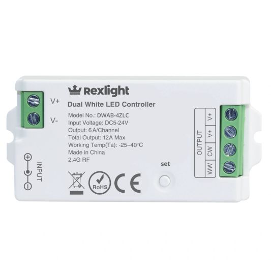 Draadloze Touch wanddimmer Dual White zwart - compleet