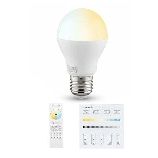 Dual White LED lamp set met afstandsbediening 6W E27