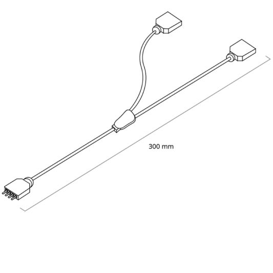 Dual White splitter kabel in 2 delen