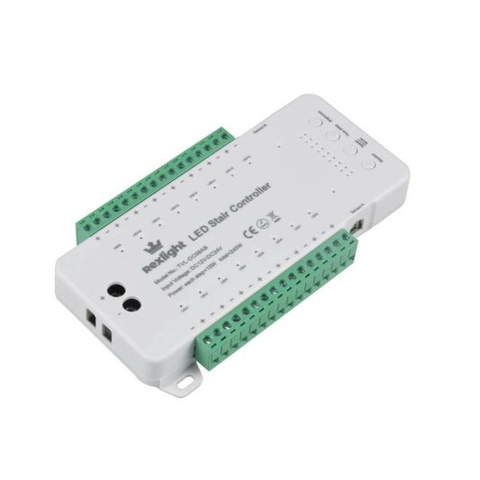 Dynamische trapverlichting set 50 cm voor max. 16 treden inclusief sensoren, afstandsbediening en 9 programma's - Warm wit licht