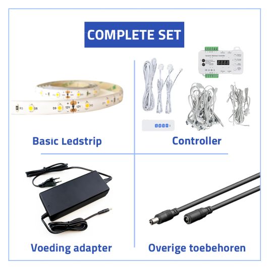 Dynamische trapverlichting set Basic 130 cm