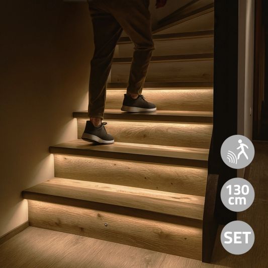 Dynamische trapverlichting set Basic 130 cm