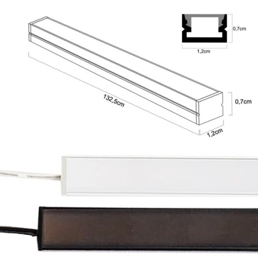 Dynamische trapverlichting set Premium 130 cm met profiel