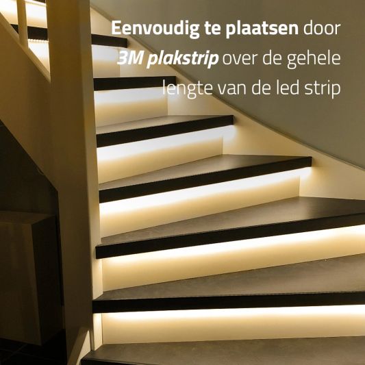 Dynamische trapverlichting set Premium 130 cm met profiel