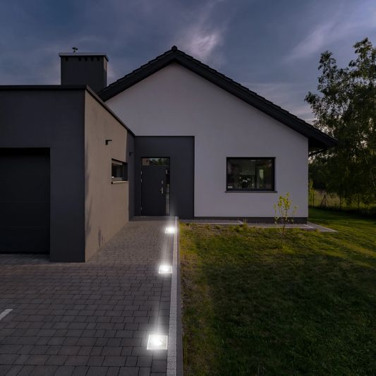 Inbouw grondspot voor buiten met Zigbee GU10 spot - Recht