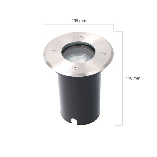 Inbouw grondspot voor buiten met Zigbee GU10 spot - Rond