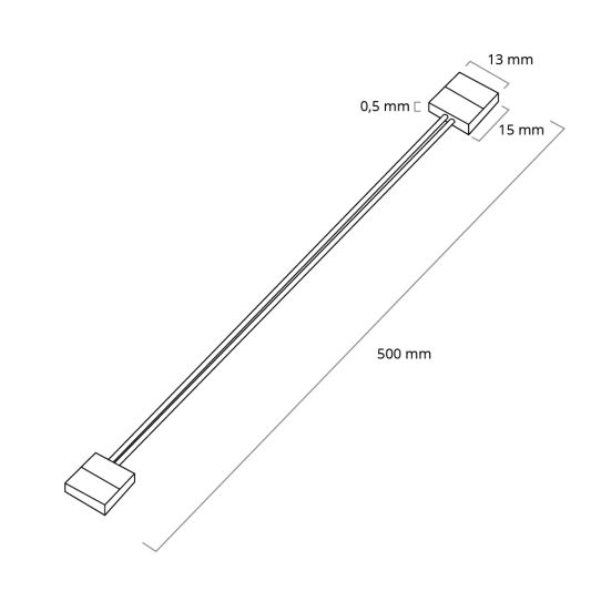 Kabel 50cm met 2 koppelstukken solderen niet nodig
