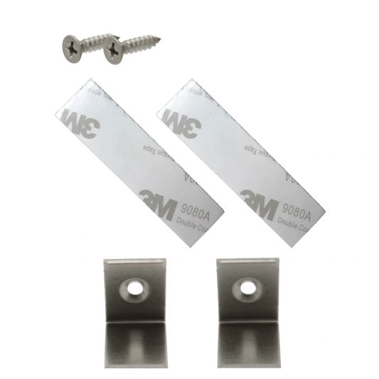 Klemmetjes en 3M tape voor hoek profiel slim line