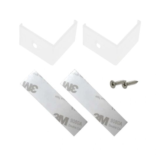 Klemmetjes en 3M tape voor hoekprofiel basic line