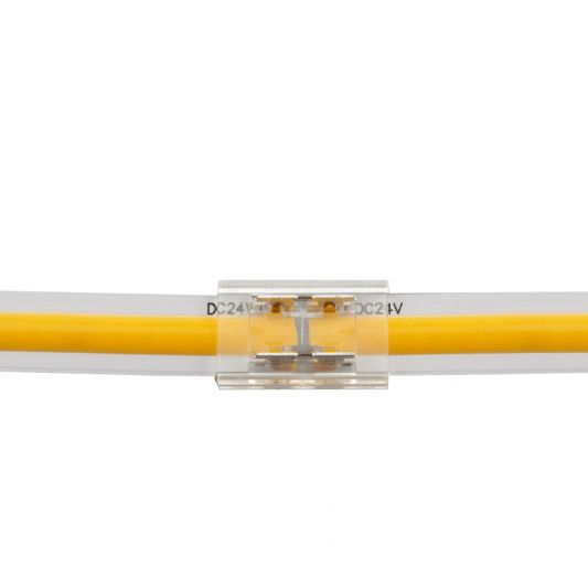 Koppelstuk tussen twee COB ledstrips - 10mm - solderen niet nodig
