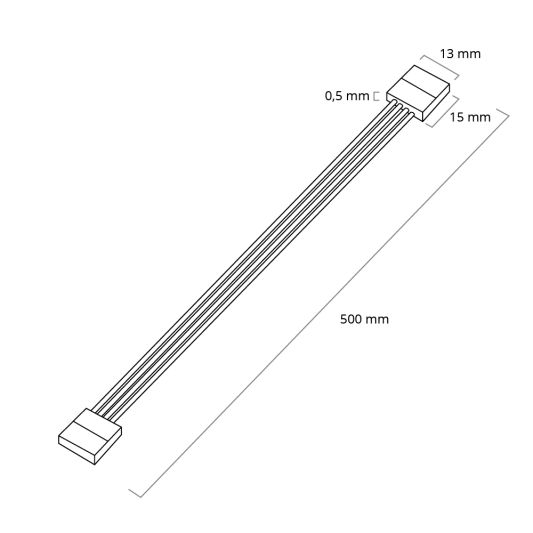 KOPPELSTUKKEN MET 50cm Dual White KABEL solderen niet nodig