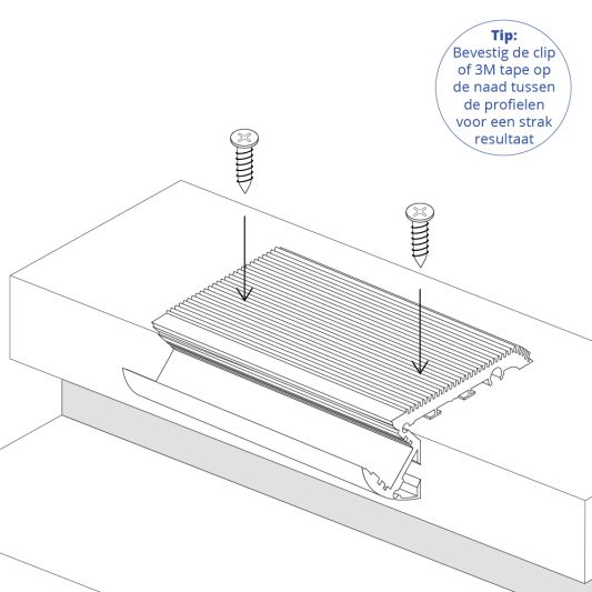 Led profiel 1 meter voor traprand