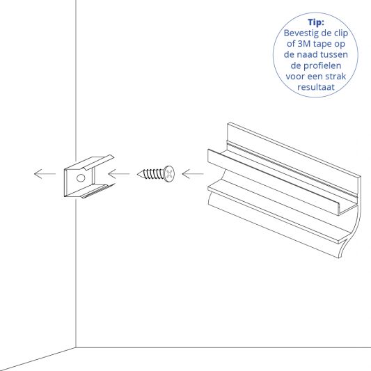 Led profiel 2 meter up light muur profiel