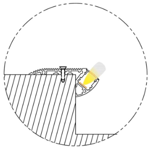 Led profiel 2 meter voor traprand